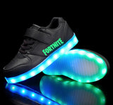 Boty Fortnite Light Up Dětské svítící sportovní boty LED světlo USB nabíjení Flash tenisky Herní dárky