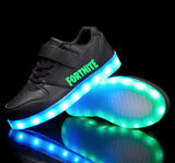 Fortnite Light Up Shoes Kid Children's Luminous Sports Shoes LED Light USB Charging Flash Sneakers Game Gifts