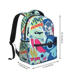 Lilo and Stitch Cartoon Backpack Anime Bag Cute Travel Backpack Girl Boy Kids Schoolbag Teenager Casual Laptop