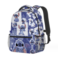 Lilo and Stitch School Bag Laptop Backpack Blue Adult Unisex Cartoon Travel Bag