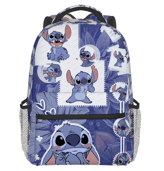 Lilo and Stitch School Bag Laptop Backpack Blue Adult Unisex Cartoon Travel Bag