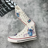 Stitch Shoes Lilo And Stitch Kids Gift Stitch Fan Cartoon Custom High Tops Disney Woman Man Media 1 of 5