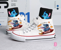 Stitch High Tops Cute Cartoon Shoes Converse Sneakers Kids Runners Children Sports Shoes Gifts