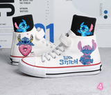 Stitch High Tops Cute Cartoon Shoes Converse Sneakers Kids Runners Children Sports Shoes Gifts