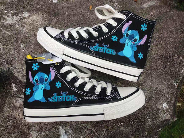 Stitch High Tops Canvas Shoes Sneakers Kid Shoes Unisex Shoes Gifts Converse