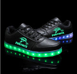 Fortnite Shoes Light Up Shoes Kid Children's Luminous Sports Shoes LED Light USB Charging Flash Shoes Fortnite Gifts