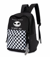 The Nightmare Before Christmas Jack Skellington Backpack Black Schoolbag Travel Bag Kids Unisex