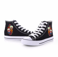 Skull And Rose High Top Shoes Converse Sneakers Sport Shoes Cozy Flat Sneakers Runners Tennis
