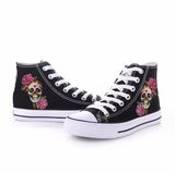 Skull And Rose High Top Shoes Converse Sneakers Sport Shoes Cozy Flat Trainers Runners Tennis