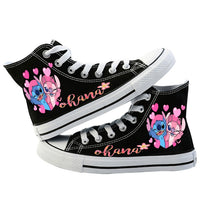 Lio And Stitch High Tops Canvas Shoes Sneakers Kids Cartoon Shoes Unisex Girls Shoes Gifts Converse