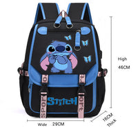 Stitch Backpack Cartoon Big Laptop Bookbag Schoolbag Kids Teenager Unisex Bag Gifts