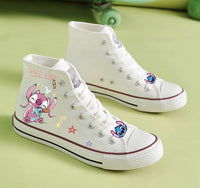 Lio And Stitch High Top Shoes Converse Sneakers Unisex Kids and Adult Runners Sports Shoes Gifts