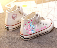 Lio And Stitch Shoes Gifts For Kids Children Disney Cartoon Cute Converse Sneakers Canvas High Tops Cozy
