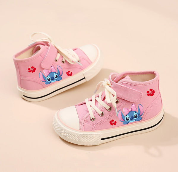 Stitch Shoes Gifts For Kids Children Disney Cartoon Cute Converse Sneakers Canvas High Tops Cozy