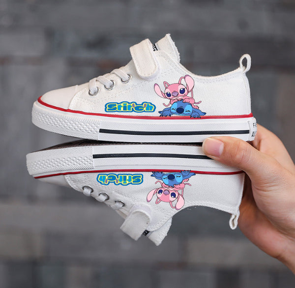 Stitch Low Tops Canvas Shoes Sneakers Disney Kid Shoes Converse Unisex Shoes Gifts