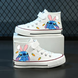 Stitch High Tops Shoes Gifts For Kids Children Disney Cartoon Cute Converse Sneakers Canvas Cozy