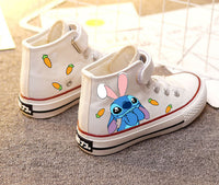 Stitch High Tops Shoes Gifts For Kids Children Disney Cartoon Cute Converse Sneakers Canvas Cozy