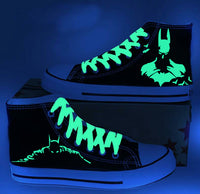 Batman High Top Luminous Canvas Shoes Sneaker Sport Shoes Batman Gifts