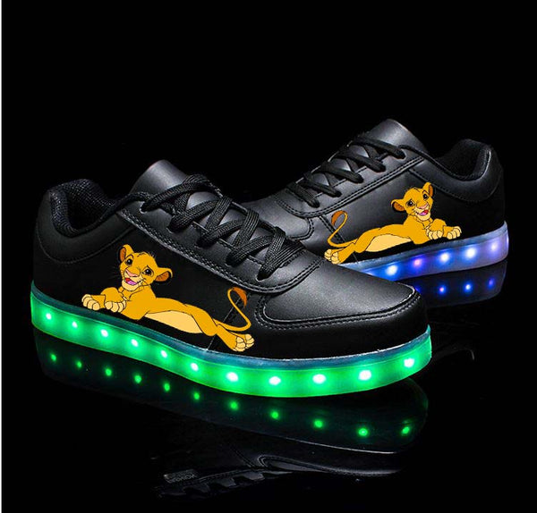 Custom Lion King  Sneakers Light Up Kids Shoes Luminous Sports Shoes  Gifts