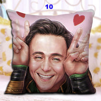 Tom Hiddleston Loki Zipper Pillow Case Loki Sofa Car Pillow Cover Home Decorative