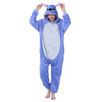 Stitch Jumpsuit  Funny Flannel Warm Soft Overall Pijama Stitch Onesie Cosplay