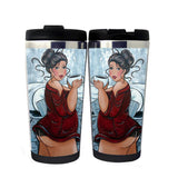 Fat Lady Funny Cestovní hrnek Nerezová izolovaná sklenice 400ml Kávový šálek na čaj Vtipná novinka Dárky Vánoční dárky