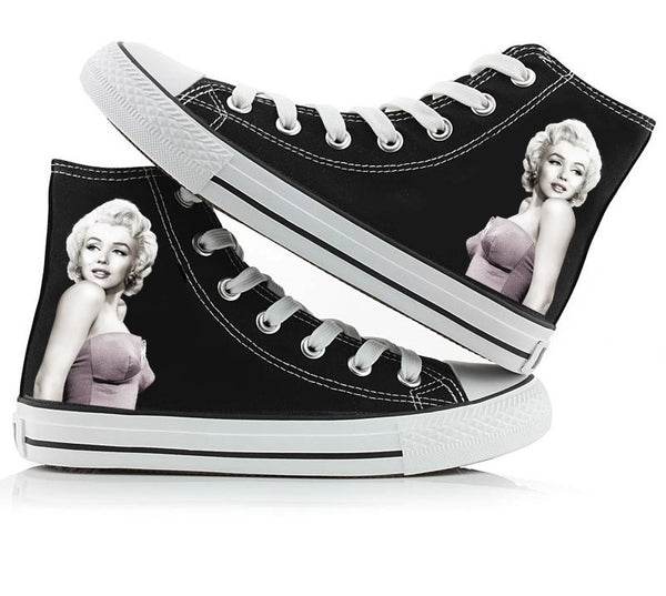 Marilyn Monroe Boty Vysoké plátěné boty Tenisky Dámské Boty