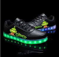 The Grinch Sneaker Light Up Boty Unisex Dětské Dětské Svítící Sportovní Boty LED Light USB Nabíjecí Flash Boty Dárky