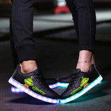 The Grinch Sneaker Light Up Boty Unisex Dětské Dětské Svítící Sportovní Boty LED Light USB Nabíjecí Flash Boty Dárky