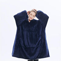 Winter Warm TV Pocket Hooded Blankets Sofa Cozy Blanket Sweatshirt