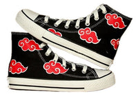 Boty Akatsuki Ručně Malované Boty Anime Plátěné boty,Obuv Red Cloud,Vánoční dárky Dárky k narozeninám