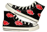Boty Akatsuki Ručně Malované Boty Anime Plátěné boty,Obuv Red Cloud,Vánoční dárky Dárky k narozeninám
