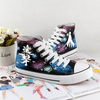 attack on titan hand painted anime shoes leisure shoes high top shoes