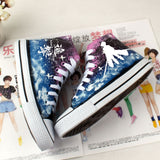 attack on titan hand painted anime shoes leisure shoes high top shoes