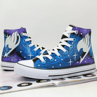 Glow Fairy Tail Logo Shoes Galaxy Shoes Hand Painted Shoes High Top Sneakers Childrn shoes