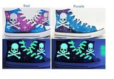 Galaxy Skull High Top Canvas Shoes Luminous Sneaker Sports Skull Shoes