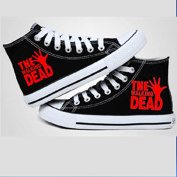 The Walking Dead Hand Painted Canvas Shoes,Outdoor Leisure Fashion Sneakers,Unisex Casual Shoes