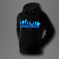 Luminous One piece Unisex Mens And Womens Onesie Hooded Sweatshirts Lovers Sweater