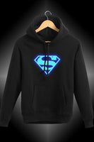Superman Luminous Hoodie Sweater Pullover Sweatshirt Superman Gifts
