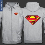 Superman Zipper Hoodie Coats Outwear Jacket Sweater Pullover Superman gifts