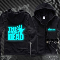 The Walking Dead Luminous Unisex Zipper Hooded Cardigan Sweater,Stree Fashion Sports Coat,Cool Hoodie Sweater Coat