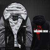 The Walking Dead Thickening cotton-padded jacket Winter Warm Hoodie Flannel Coats Soft Comfort Cashmere Sweatshirts