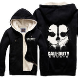 Call of Duty Thickening cotton-padded jacket  winter warm Hoodie Flannel Coats Soft Comfort Cashmere Sweatshirts