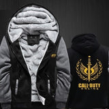 Call of Duty Thickening cotton-padded jacket  winter warm Hoodie Flannel Coats Soft Comfort Cashmere Sweatshirts