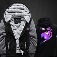 FAIRY TAIL Thickening cotton-padded jacket  winter warm Hoodie Flannel Coats Soft Comfort Cashmere Sweatshirts