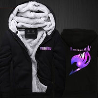 FAIRY TAIL Thickening cotton-padded jacket  winter warm Hoodie Flannel Coats Soft Comfort Cashmere Sweatshirts