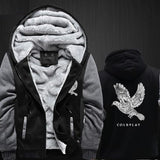 Coldplay Thickening cotton-padded jacket Winter Warm Hoodie Flannel Coats Soft Comfort Cashmere Sweatshirts