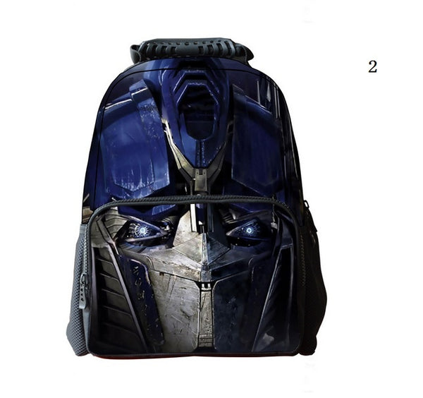 Nový módní unisex 3D potisk Transformers batoh cestovní batoh školní taška