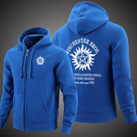Supernatural Unisex svetr na zip s kapucí Cardigan,Stree Fashion Sportovní kabát,Cool Mikina Svetr