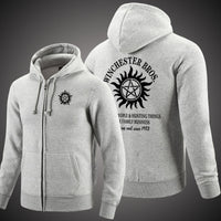 Supernatural Unisex svetr na zip s kapucí Cardigan,Stree Fashion Sportovní kabát,Cool Mikina Svetr